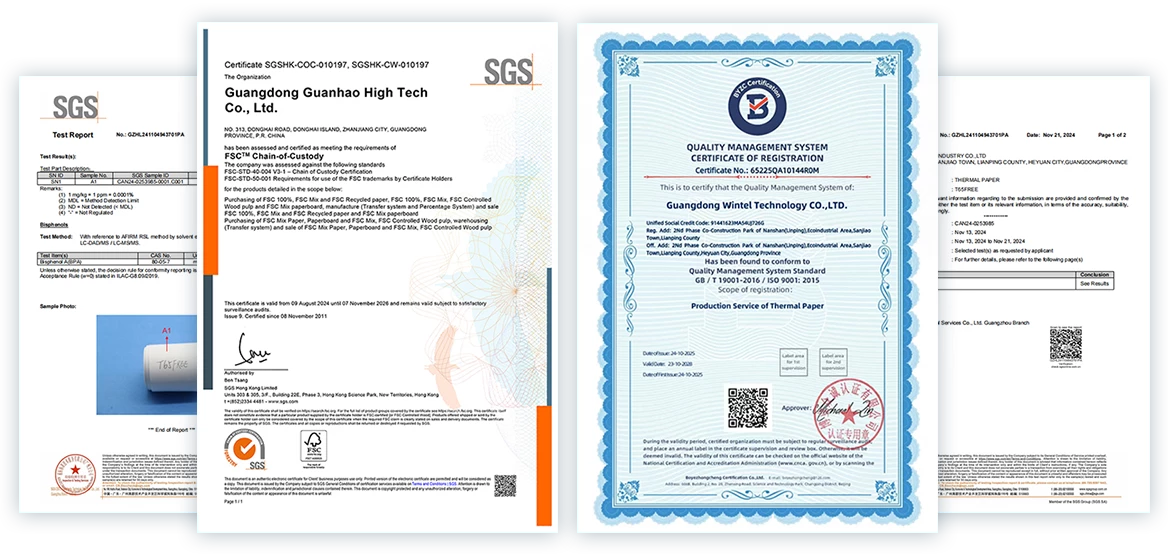 self adhesive sticker paper certificate