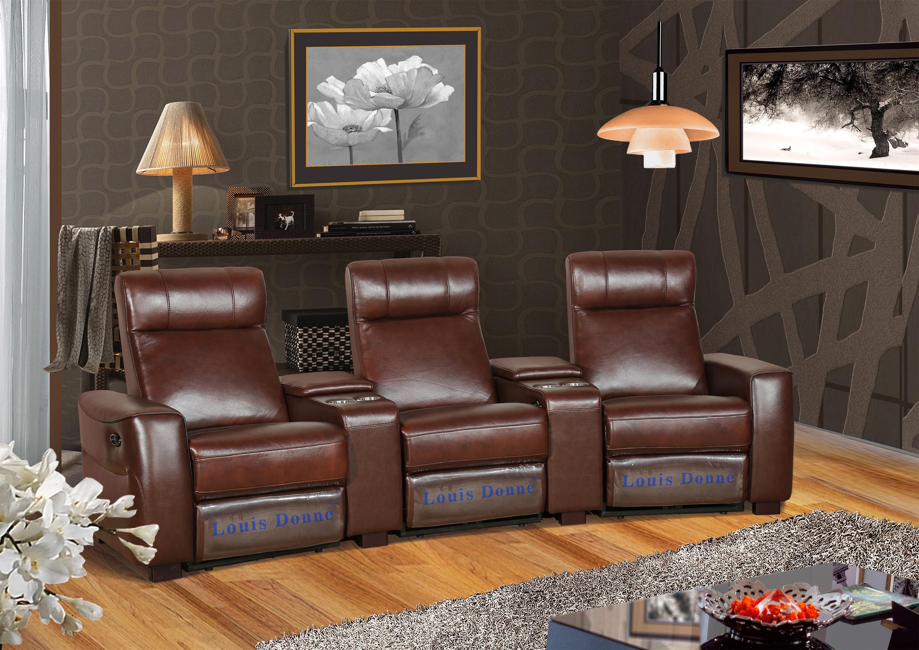 home cinema leather sofa