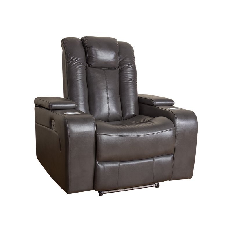 Nordic Grey Leather Air 3 Seater And 2 Seater Power Reclining Sofa Set 7904