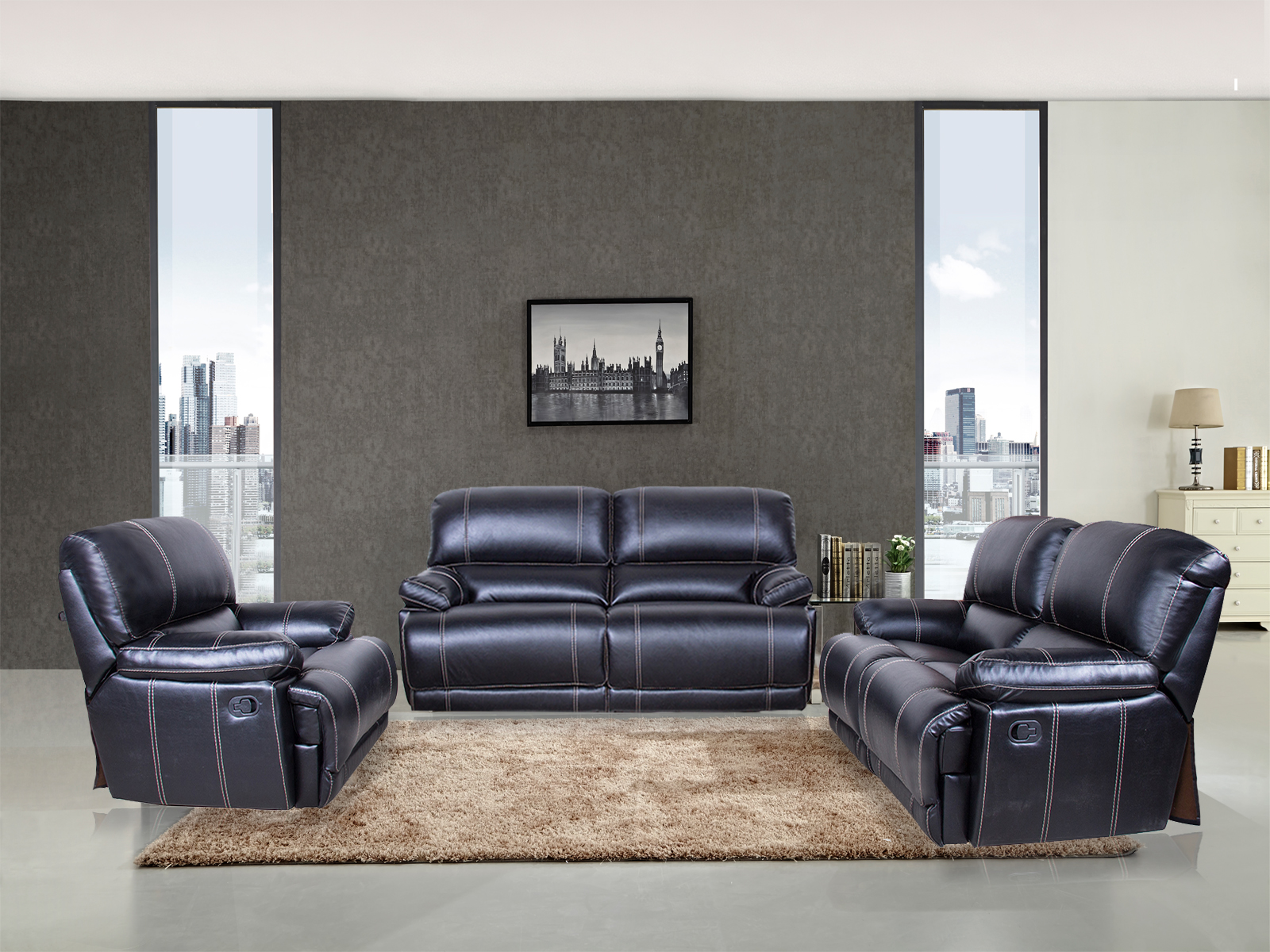 cheapest 2 seater leather recliner sofa